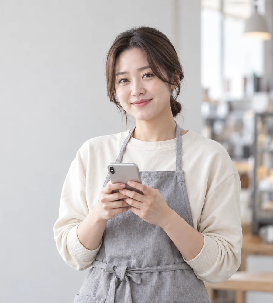 부산 개인돈 대출 상담을 휴대전화로 안내받는 고객
