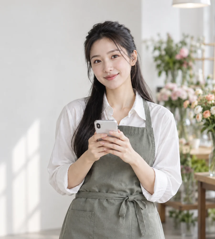 부산 개인돈 대출 상담을 휴대전화로 안내받는 고객